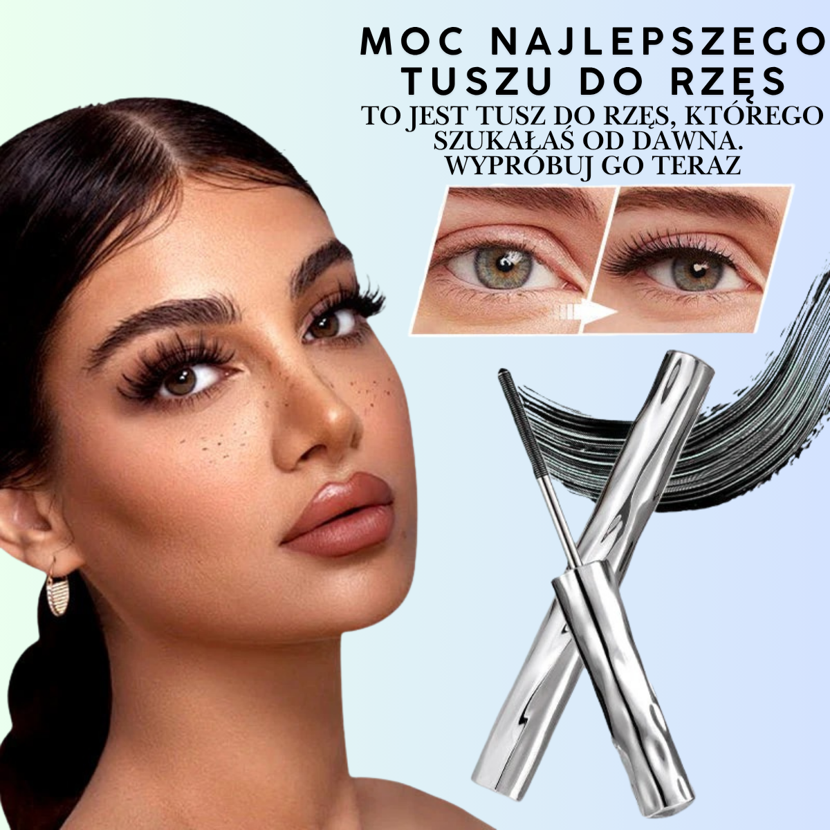 Wodoodporny i odporny na pot wydłużający i podkręcający tusz do rzęs