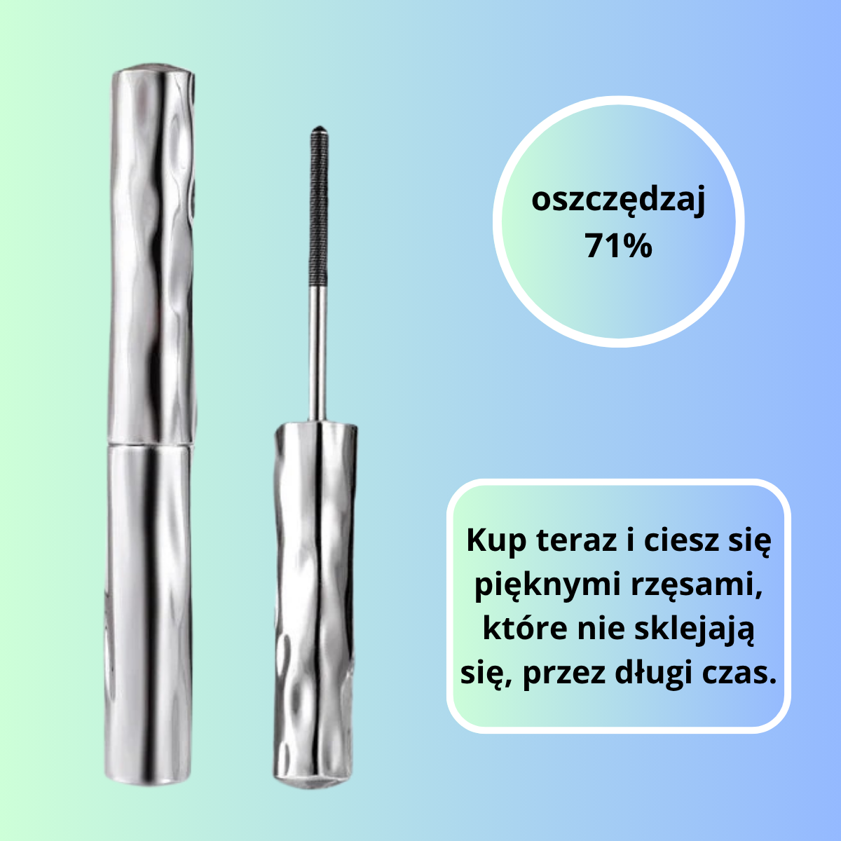 Wodoodporny i odporny na pot wydłużający i podkręcający tusz do rzęs