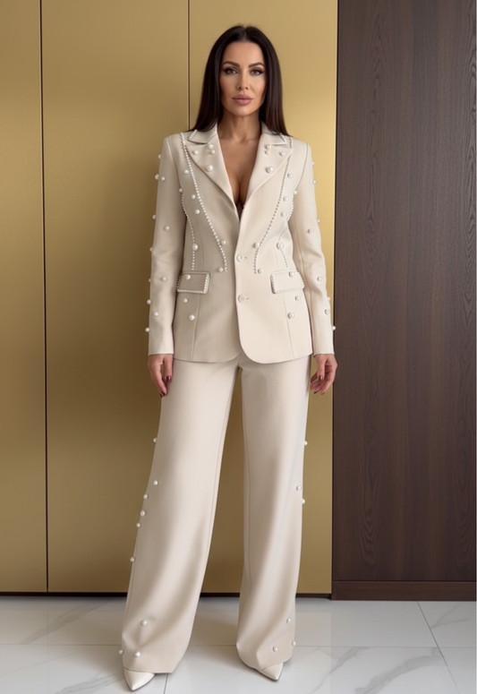 Haya | Elegancki Komplet z Perłami