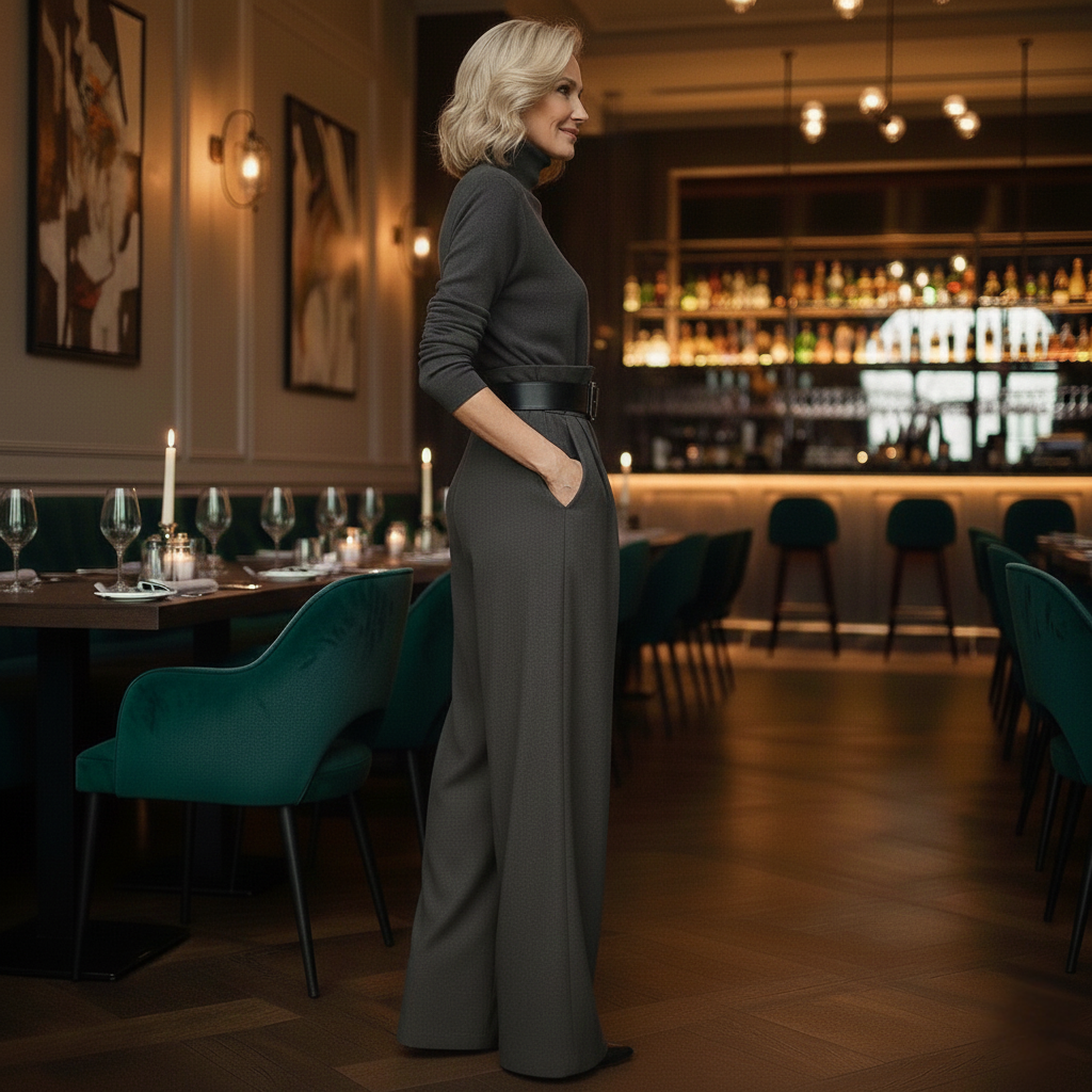 Demi | golf i spodnie z wysokim stanem