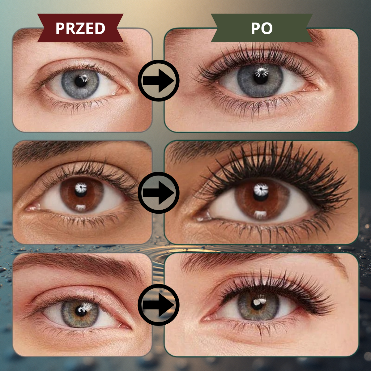 Wodoodporny i odporny na pot wydłużający i podkręcający tusz do rzęs