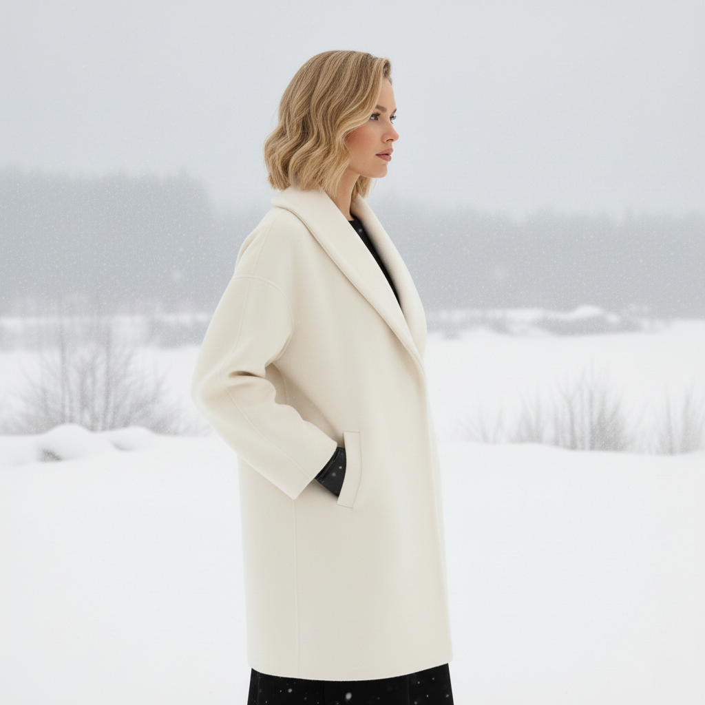 Milava | Wełniany płaszcz wiatroodporny