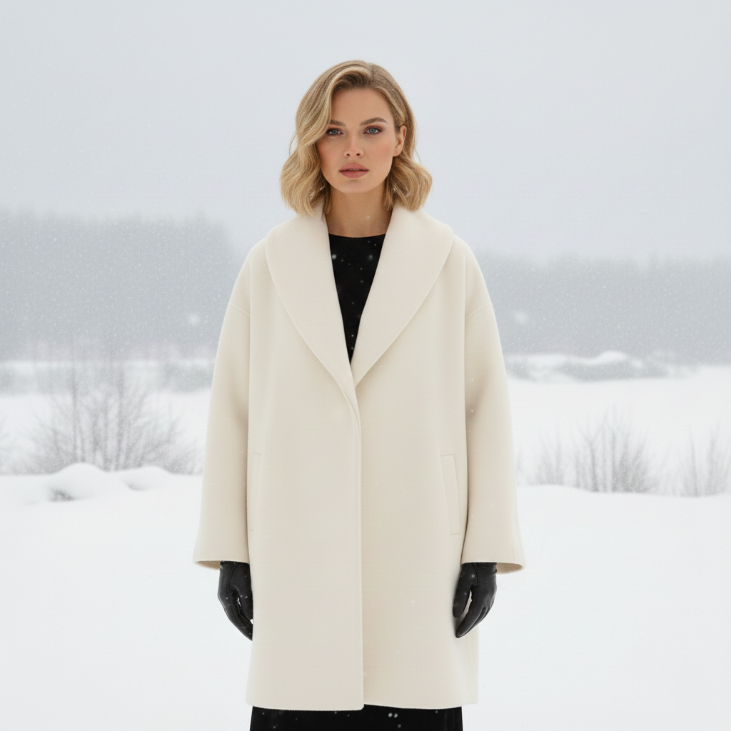 Milava | Wełniany płaszcz wiatroodporny