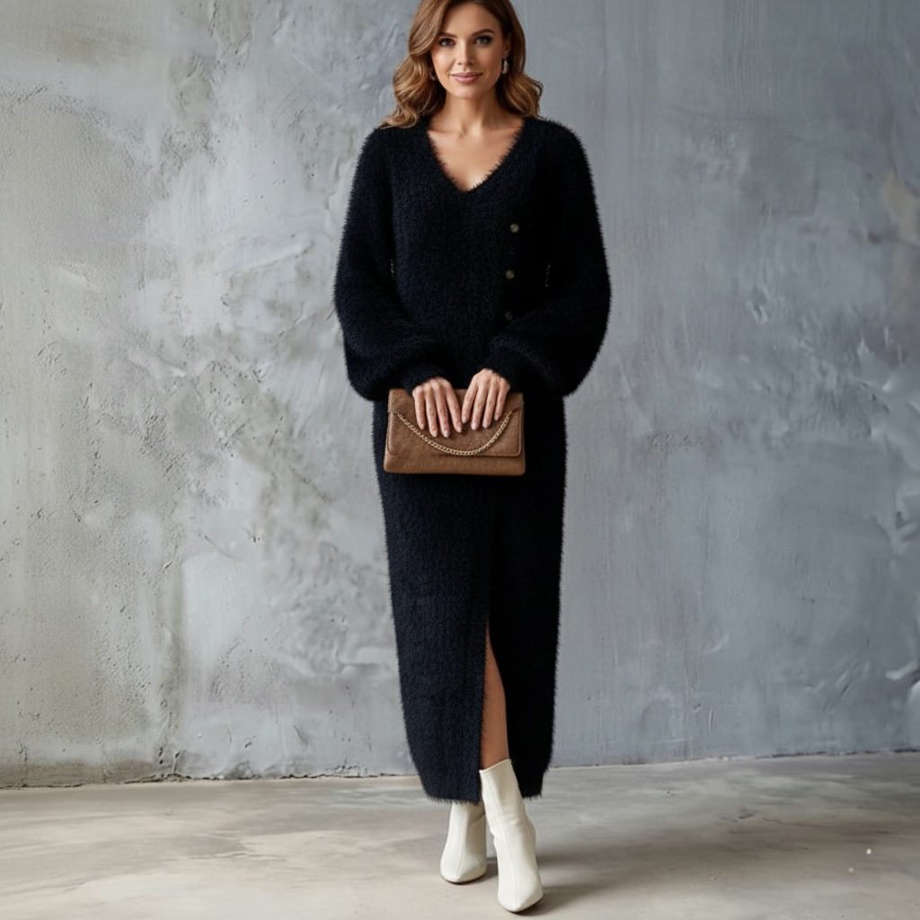 Brielle | Miękka Ciepła Sukienka Lounge